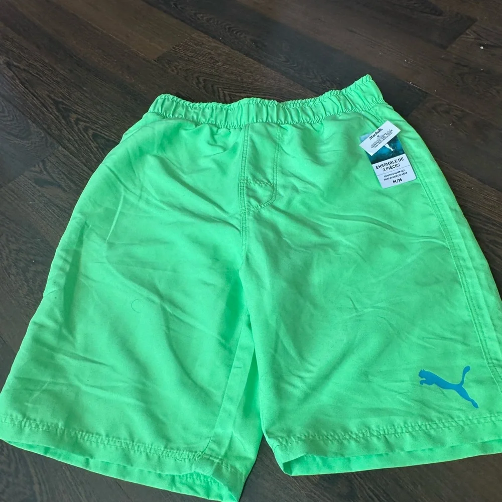 Puma Teal and Lime Rash Guard Set - Picture 4 of 6